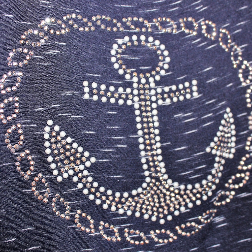 SJS Brand, Woman's Size 3X Anchor Bling Tee